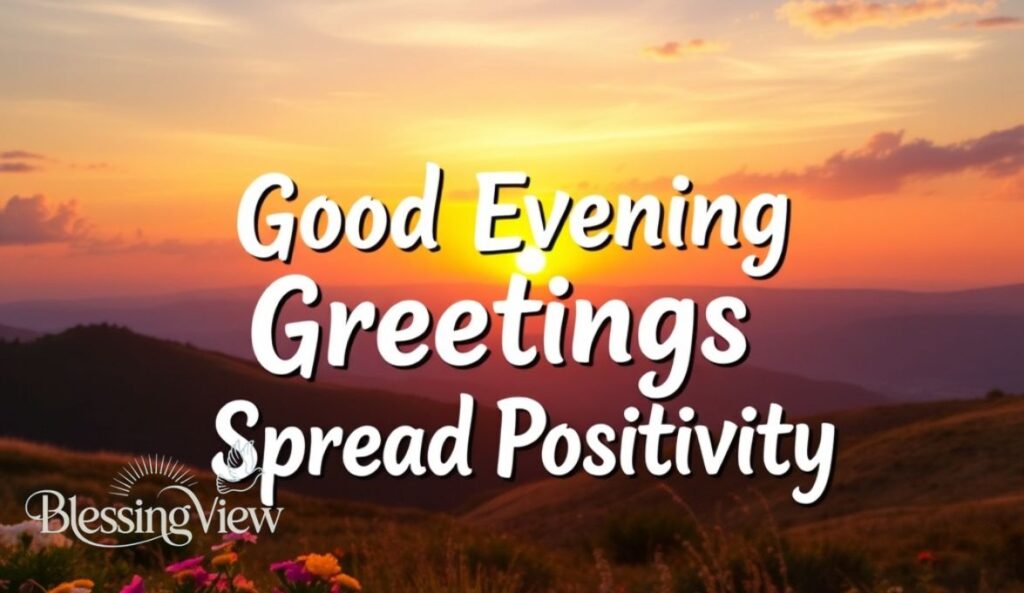 _Good evening greetings spread positivity. blessingview