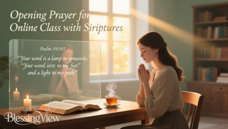 Opening Prayer for Online Class with Scriptures