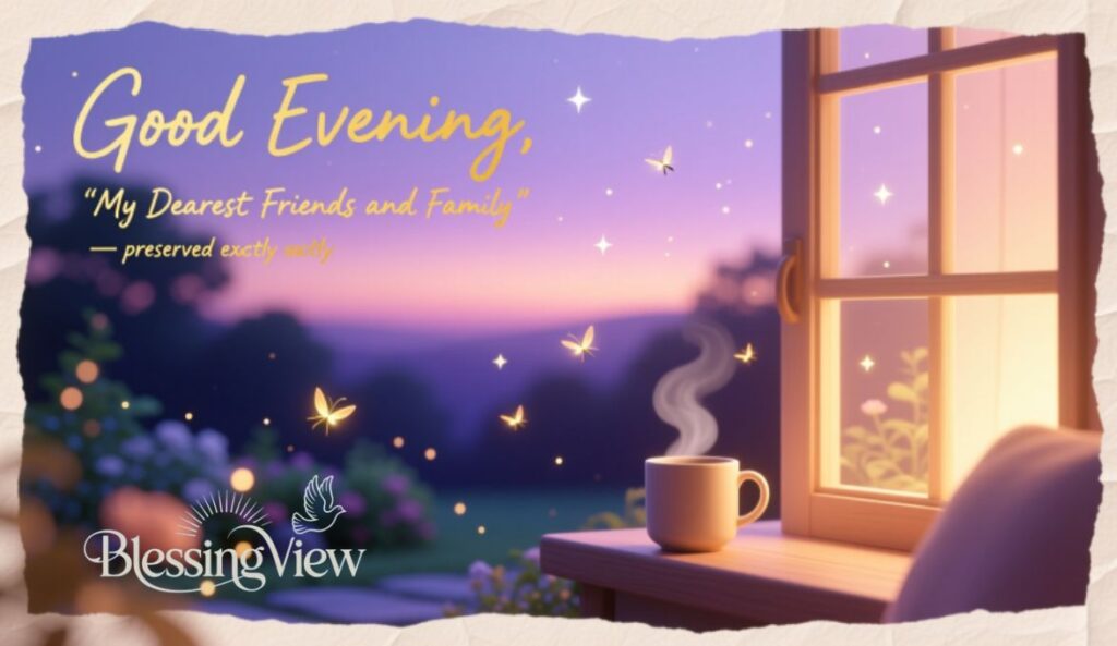 family and friend good evening evening blessingview