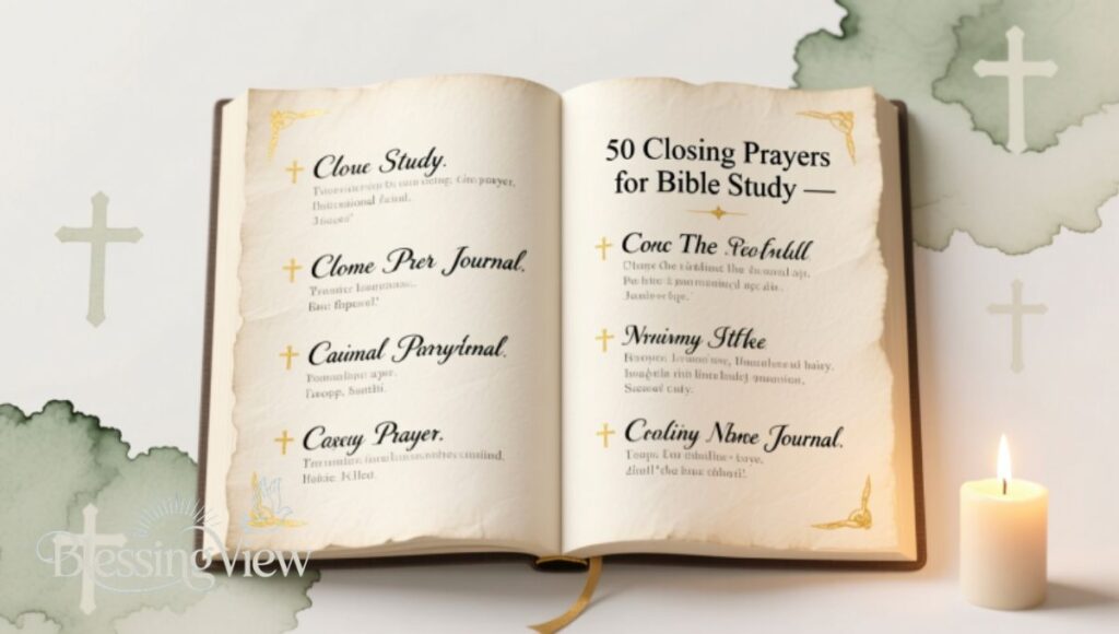 50 Closing Prayers for Bible Study