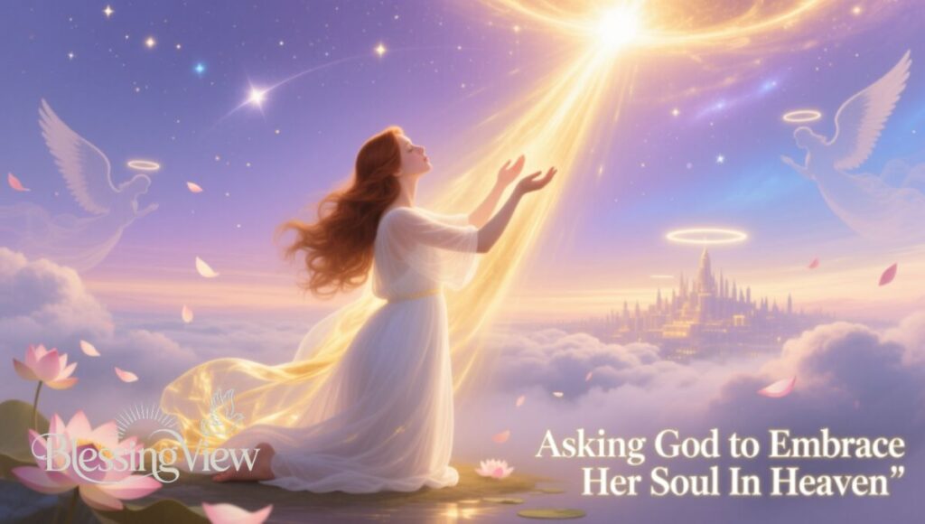 Asking God to Embrace Her Soul in Heaven