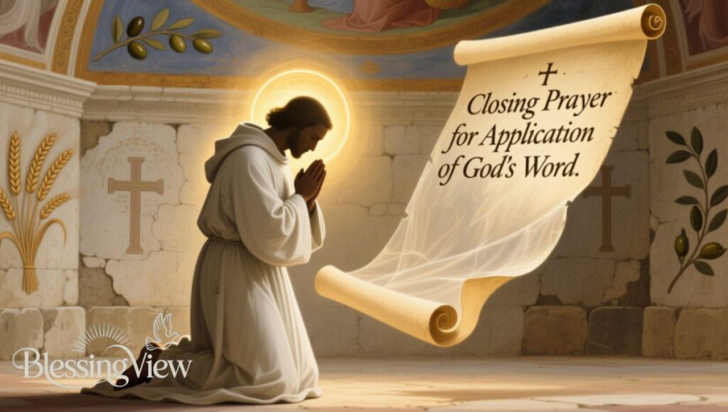 Closing Prayer for Application of God's Word
