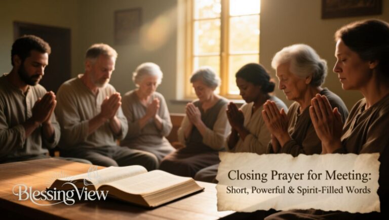 Closing Prayer for Meeting Short, Powerful & Spirit-Filled Words