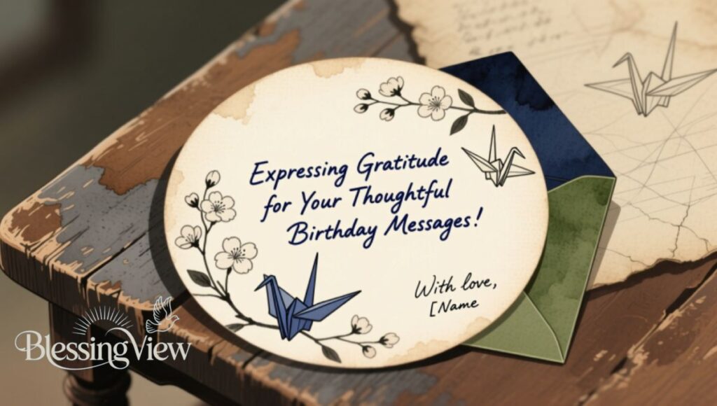Expressing Gratitude for Your Thoughtful Birthday Messages. plz do not use light color