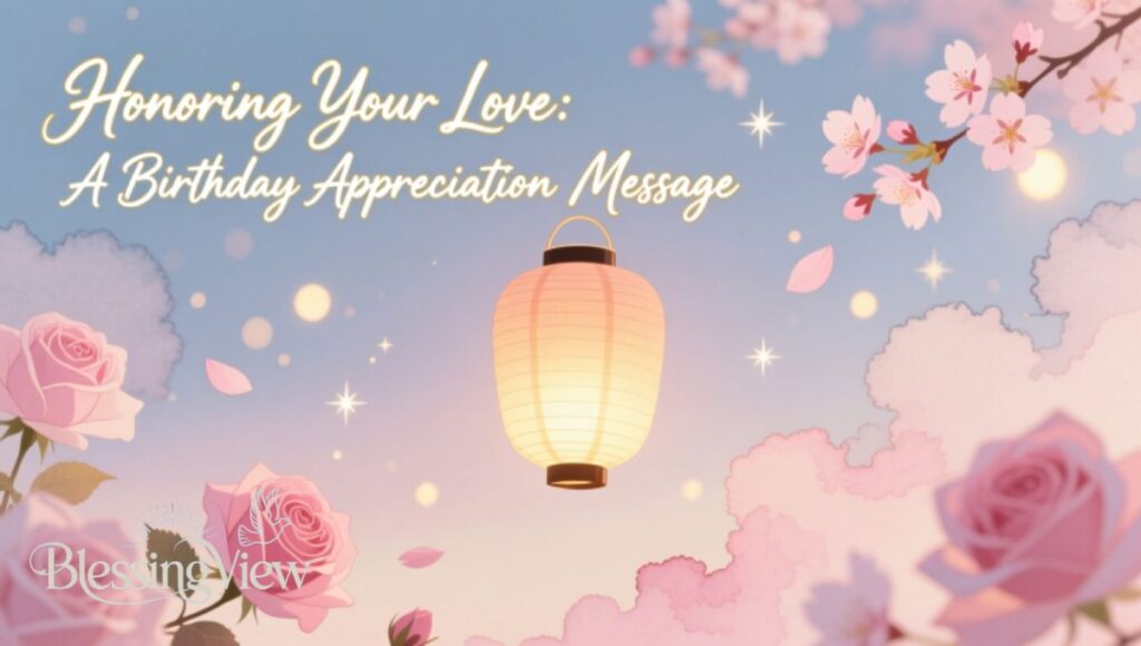 Honoring Your Love A Birthday Appreciation Message