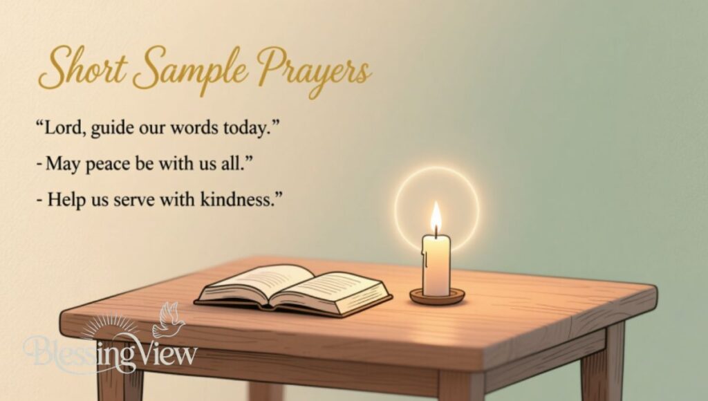 Short Sample Prayers For Meetings at Work, Church or School