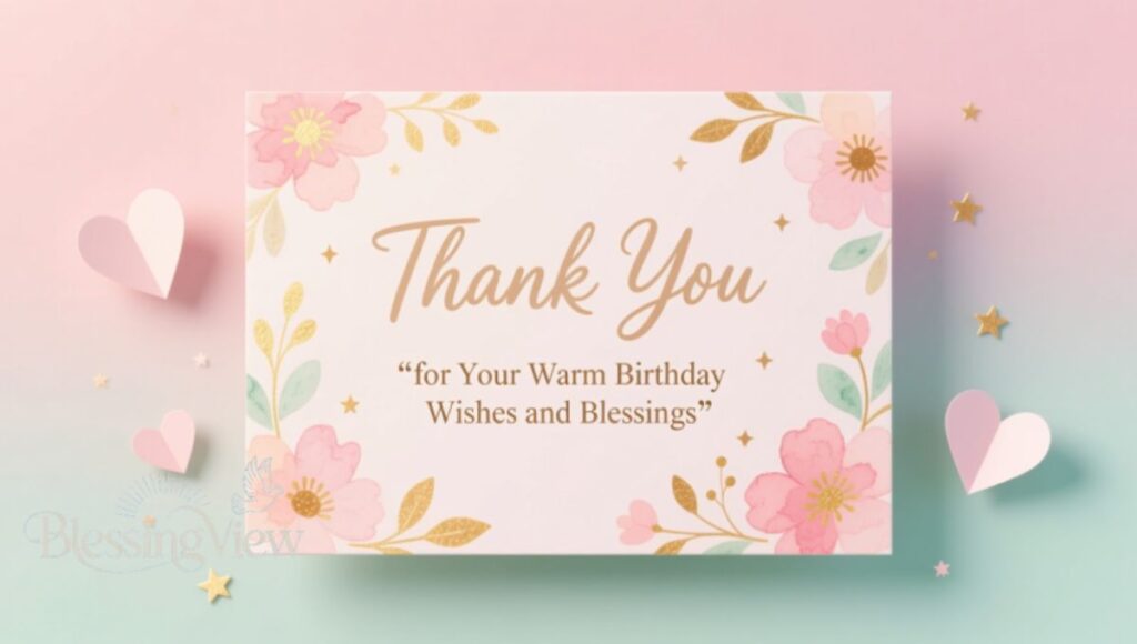 Thank You for Your Warm Birthday Wishes and Blessings