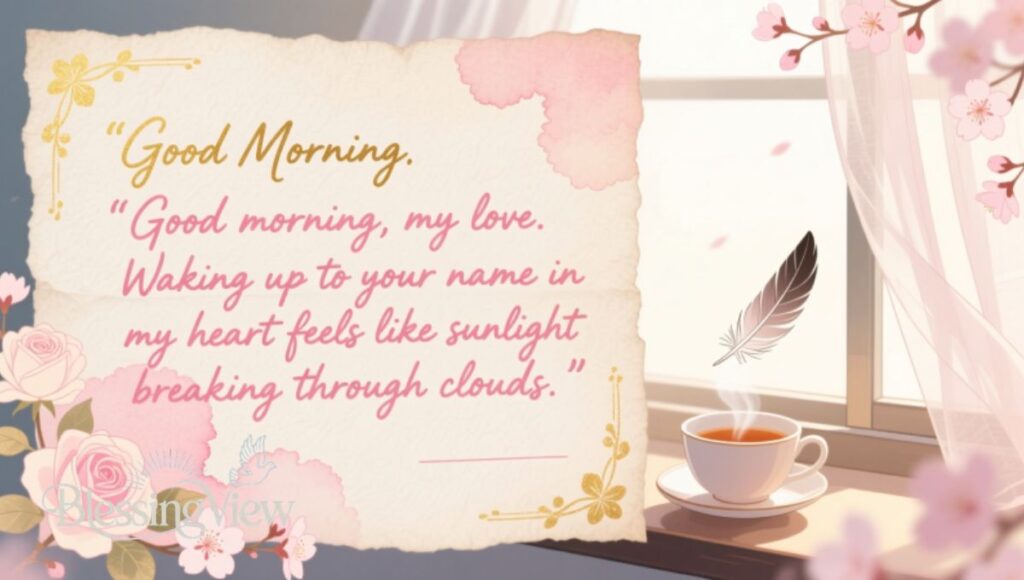 Romantic Good Morning SMS for a Special Person