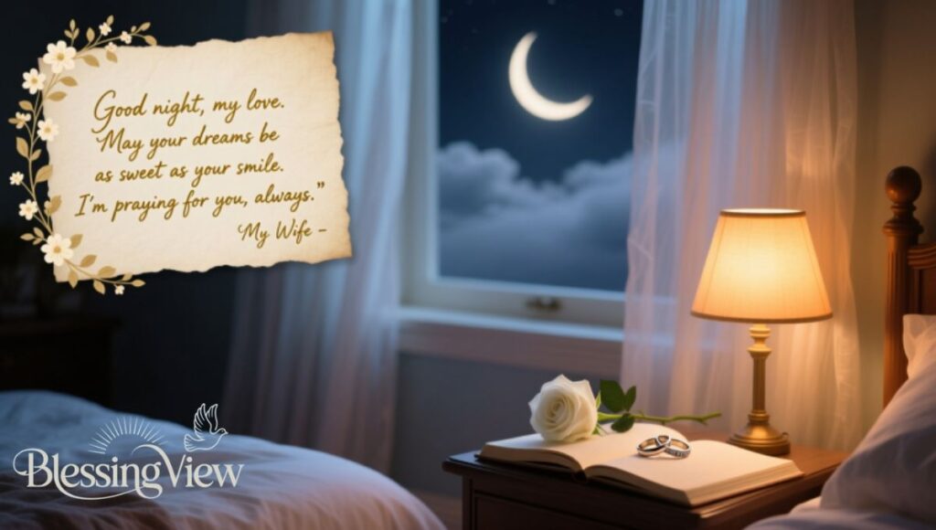 Romantic Good Night Prayer Message for My Wife