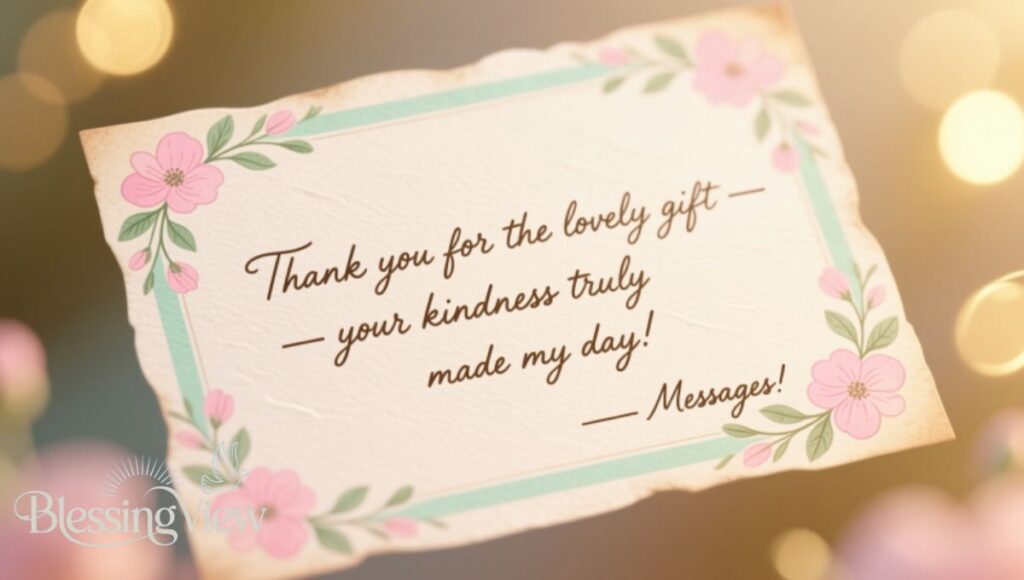 Sweet Thank You For The Lovely Gift Messages